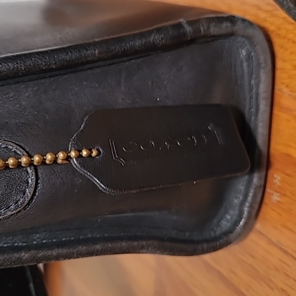 Coach Black Leather Crossbody Bag with Gold Hardware - Picture 8 of 16